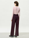 Asymmetric Neck Long-Sleeve Ruched Top