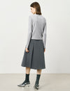 Wool Scallop Trim Cardigan and Cami Set