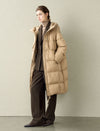 Long Hooded Down Coat