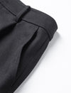 Black High-Waisted Tapered Pants