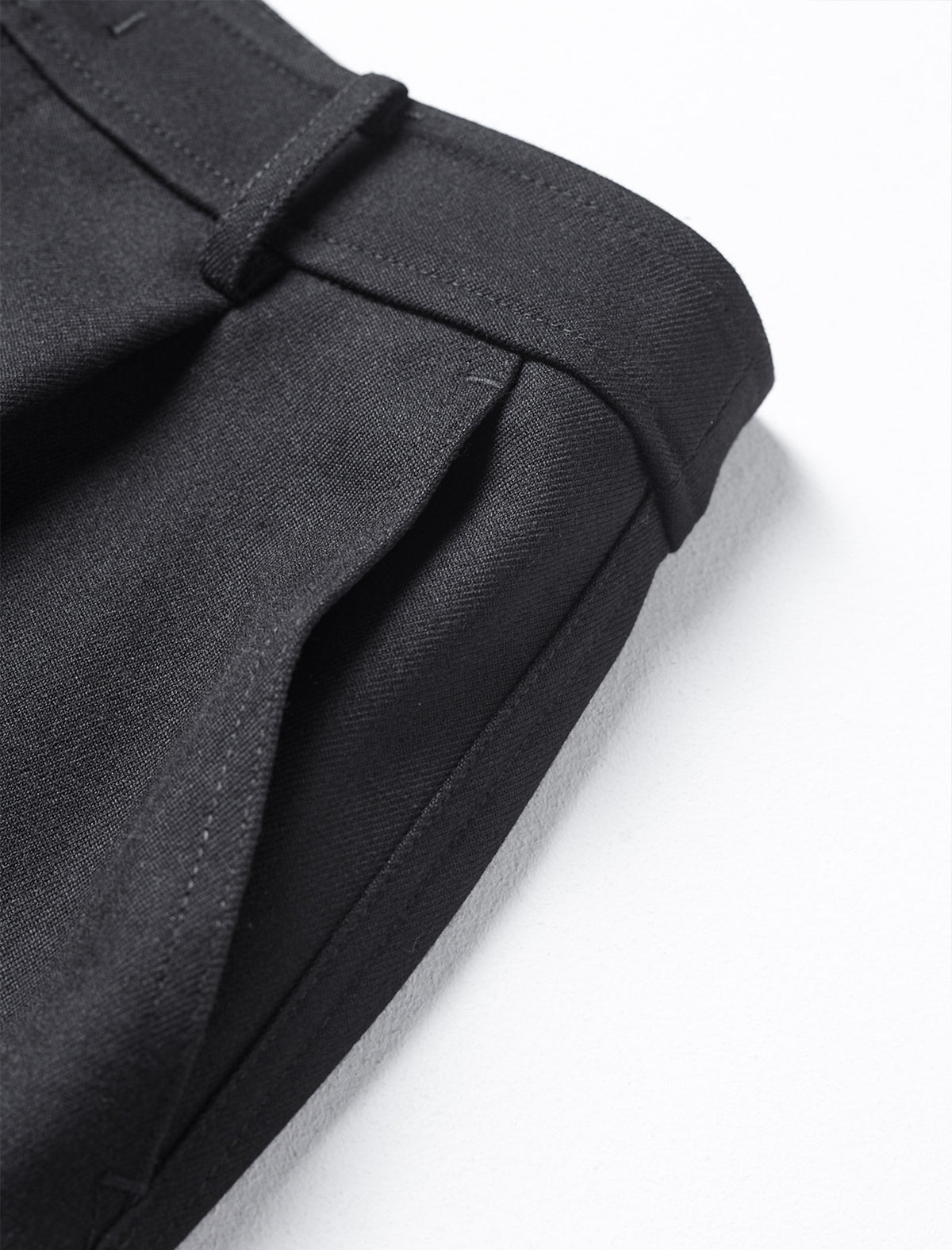 Black High-Waisted Tapered Pants