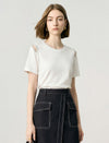 Cut Out Embellished Short Sleeve Tee