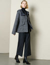 Wool-Blend Hooded Toggle Jacket
