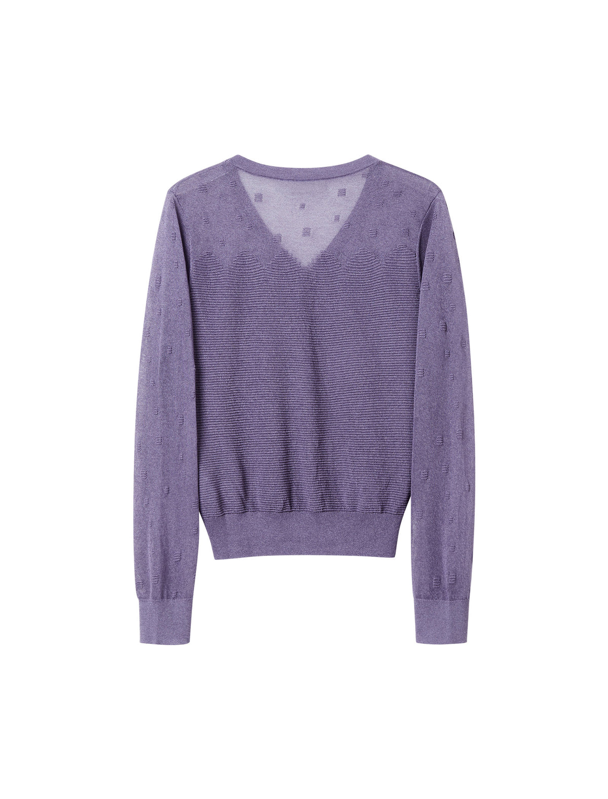 Pointelle Knit Button-Front Cardigan