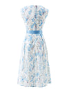 Floral Lace Sleeveless Midi Dress