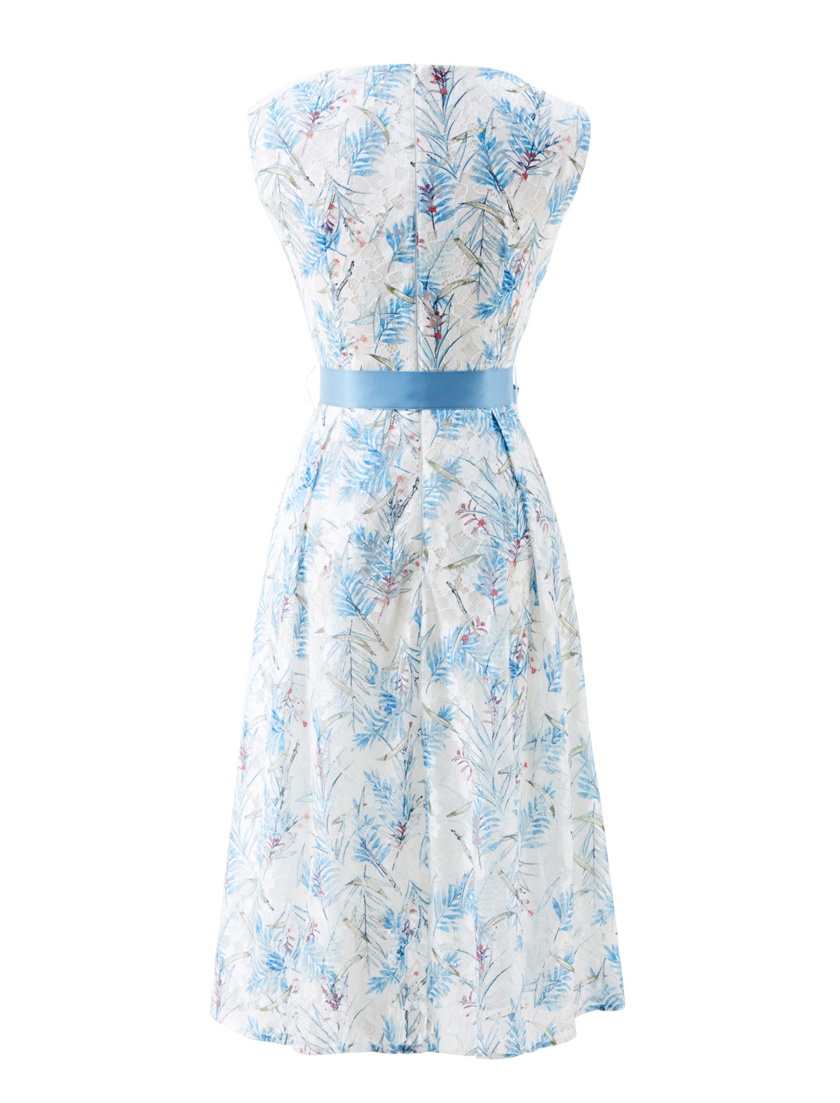 Floral Lace Sleeveless Midi Dress