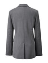 Grey Single-Button Blazer