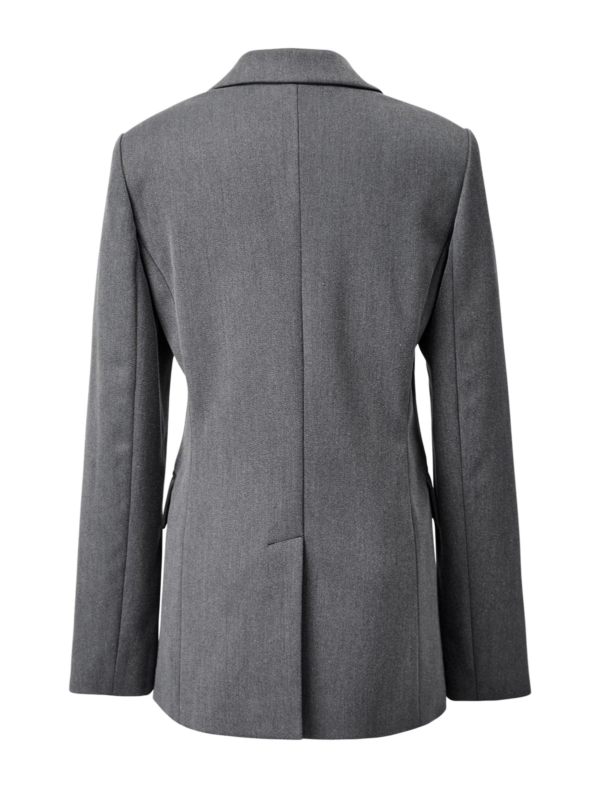 Grey Single-Button Blazer