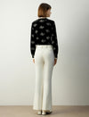 Floral Long-Sleeve Blouse with Lace Trim