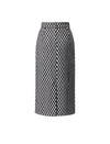 Vintage-Inspired Textured Calf-Length Skirt