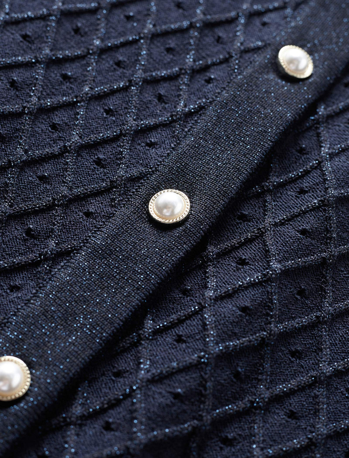 Diamond Textured Short Sleeve Knit Cardigan