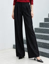 Pocket Straight-Fit Wide-Leg Pants