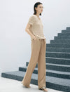 Tencel Blend High Waist Wide Leg Pants