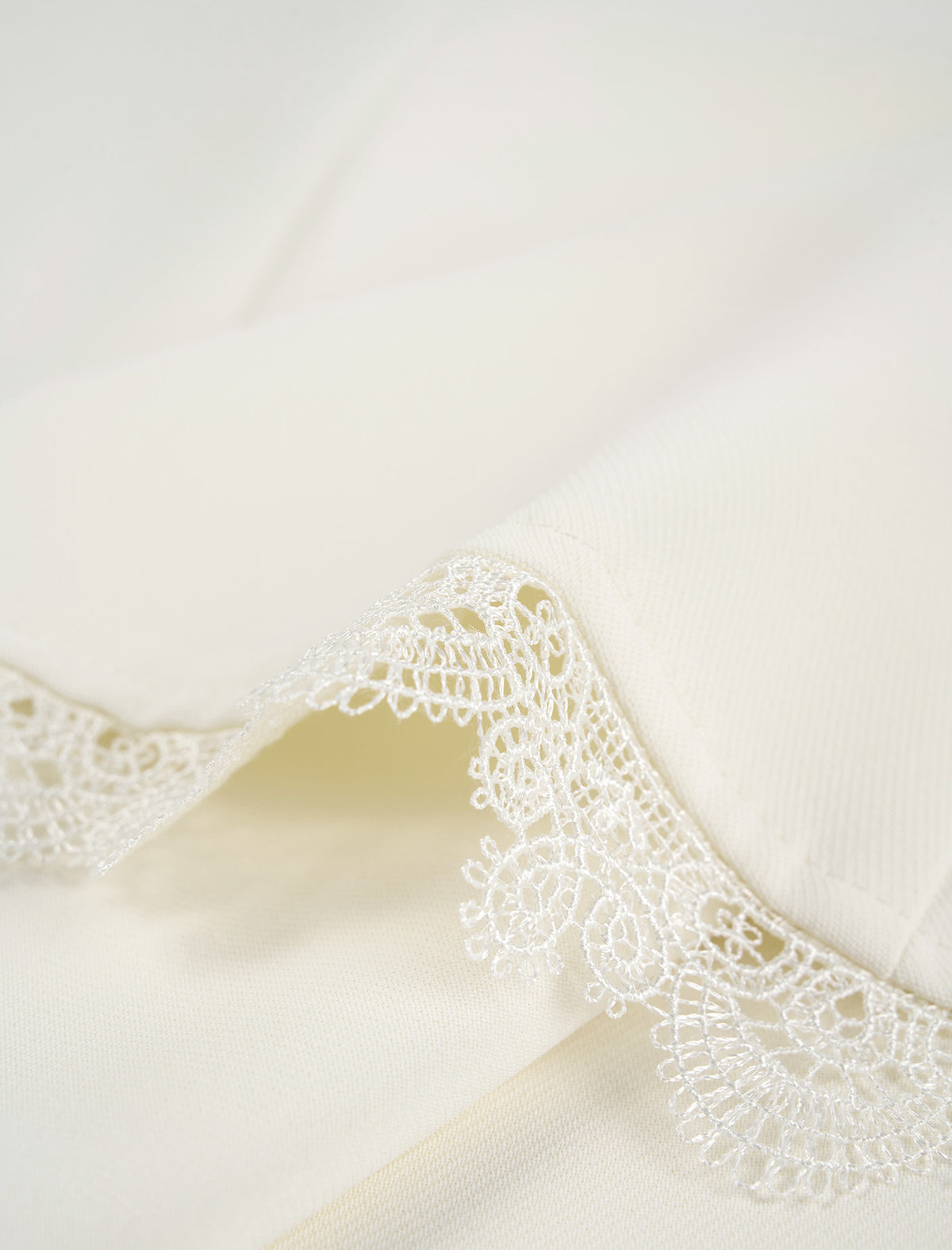 Lace Trim A-Line Midi Skirt