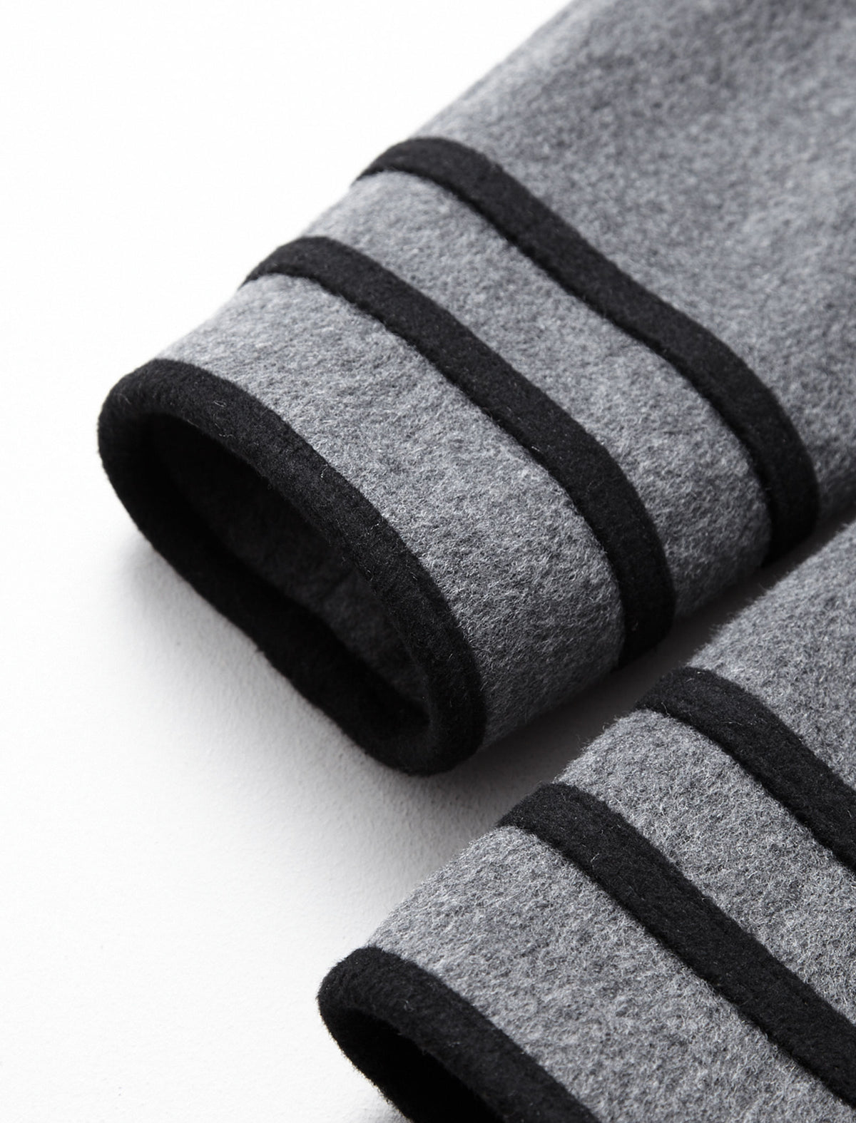 Wool Gray Lapel Short Coat