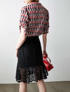 Silk Short Sleeve Plaid Shirt