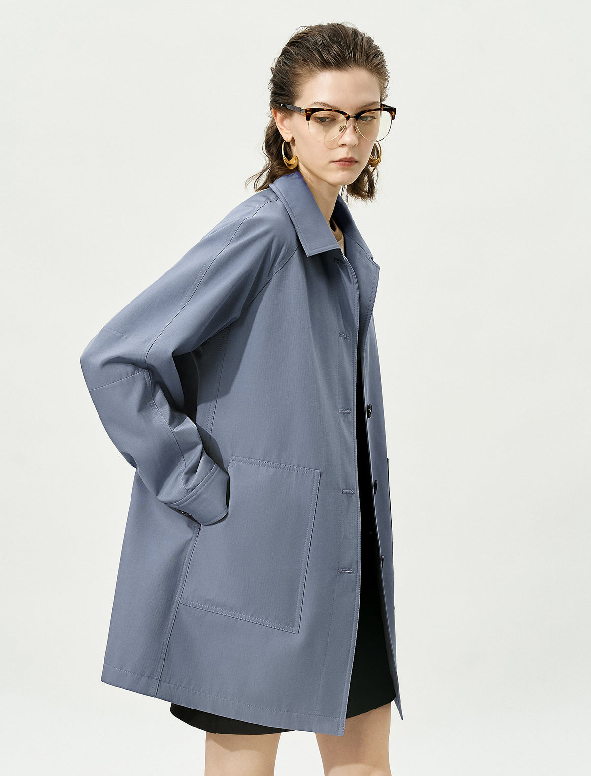 Vintage Loose Mid-Length Trench Coat