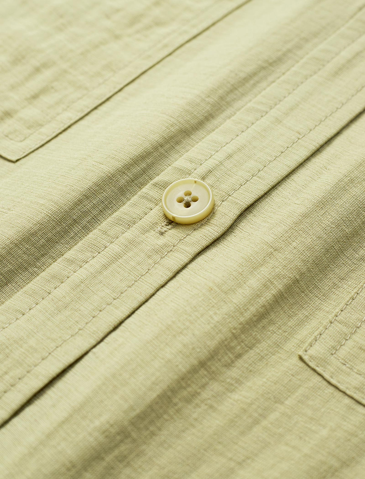 Yellow Loose Long-Sleeve Utility Shirt