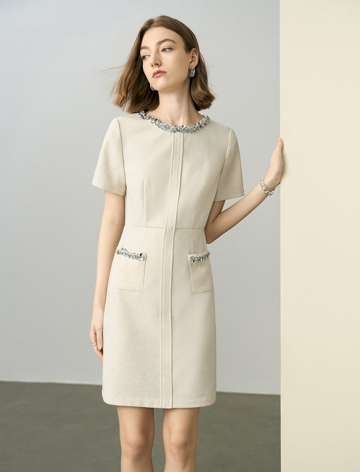 Sequin Embellished Mini Dress