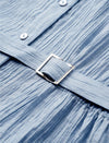 Tencel Blend Textured Belted Shirt