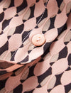 100% Mulberry Silk Bow Tie Neck Print Blouse
