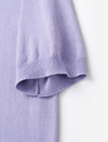 V-Neck Cable-Knit Short Sleeve Top