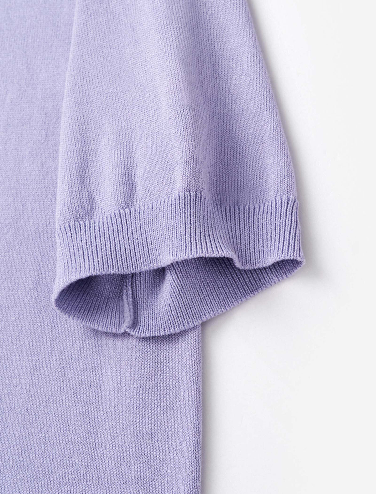 V-Neck Cable-Knit Short Sleeve Top