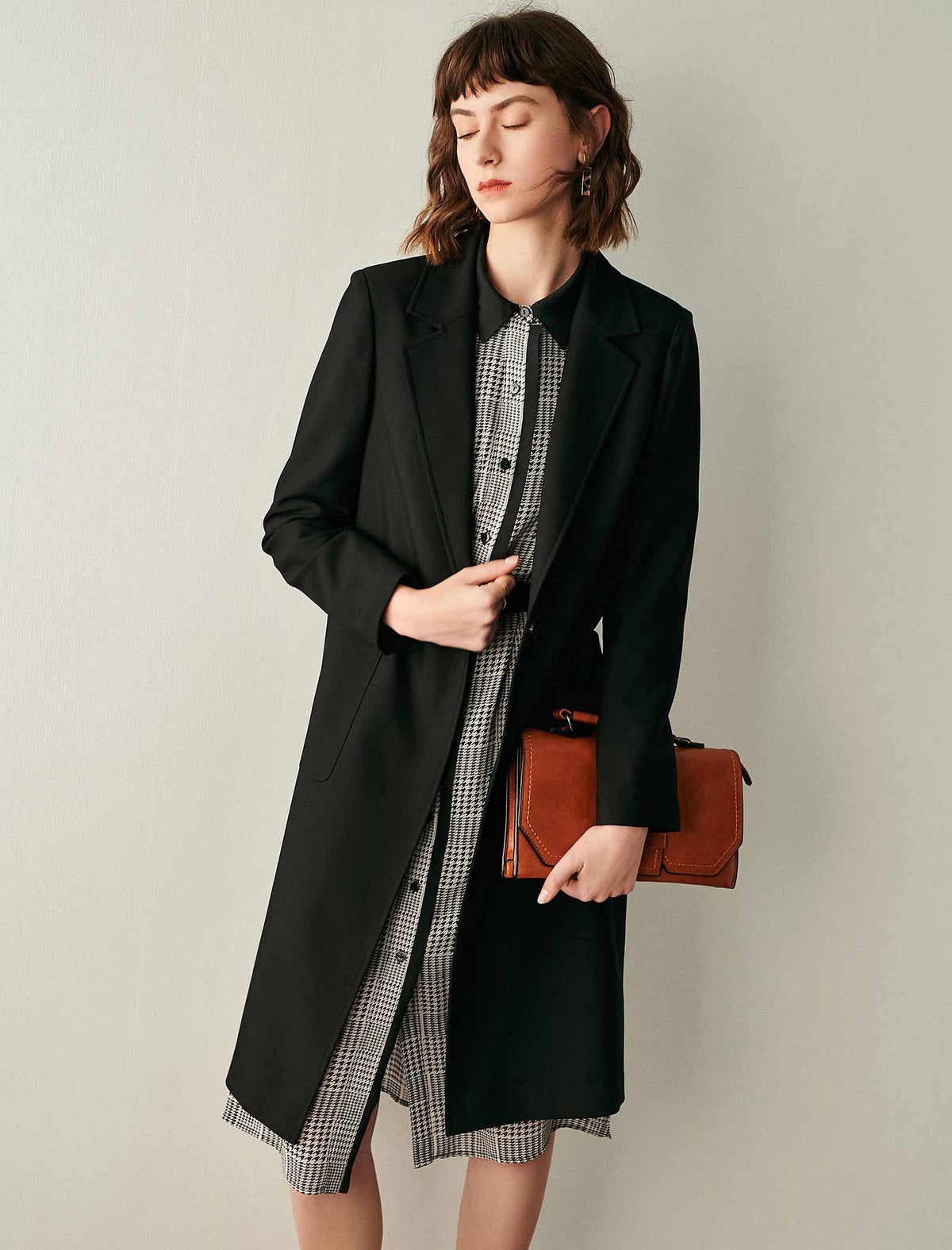 Houndstooth Shirt Dress