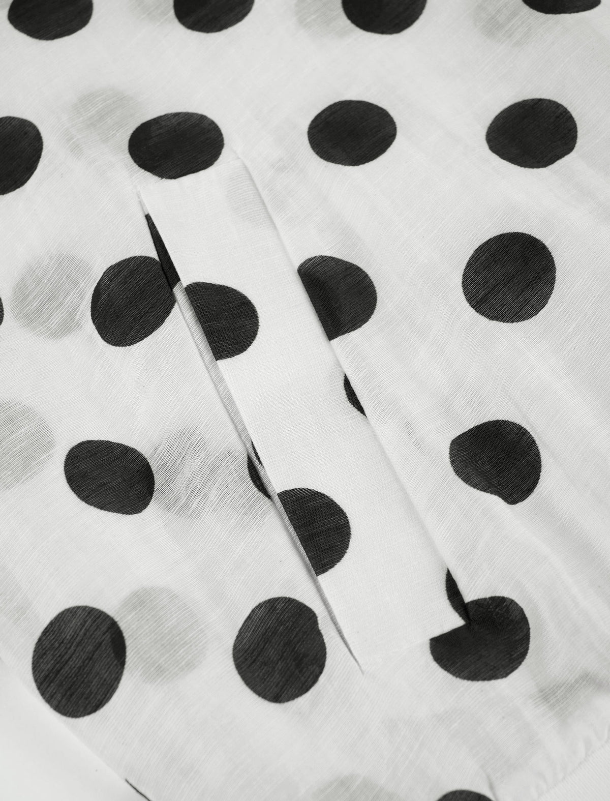 Tencel Linen Blend Polka Dot Sheer Bomber Jacket