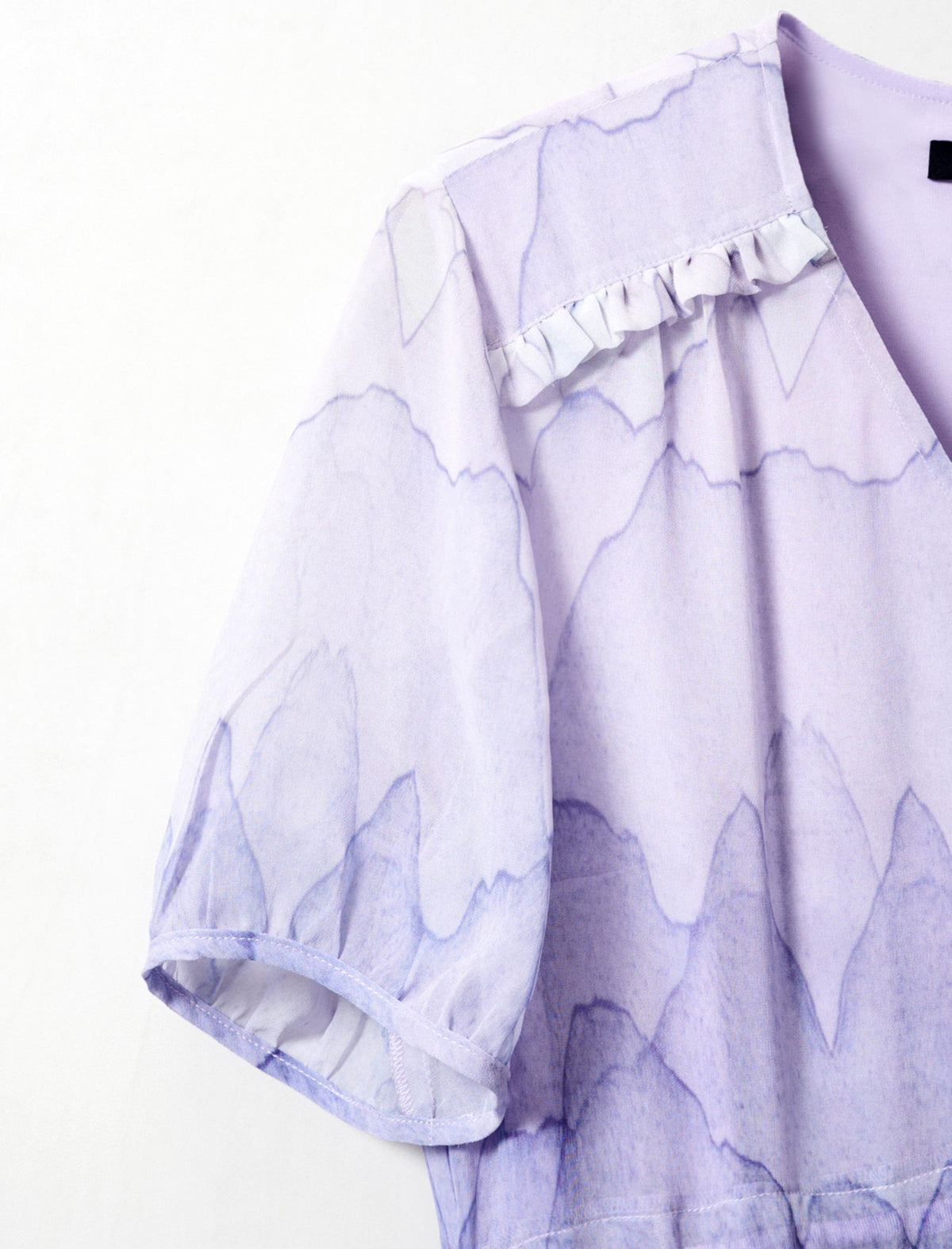 Purple Ombre Chiffon Midi Dress