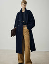 Wool-Cashmere Blend Double-Breasted Maxi Coat