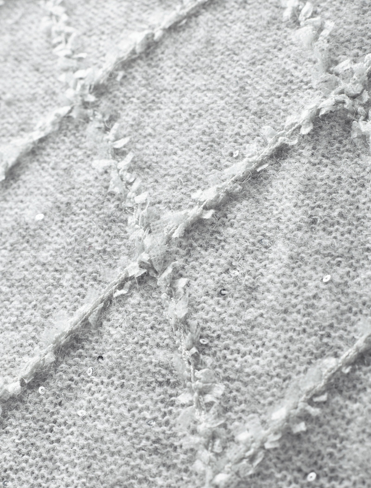 Mohair Sequins Diamond Knit Sweater