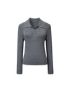 Slim Fit Polo Collar Ribbed Knit Sweater