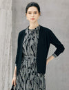 Wool Blend V-Neck Button Long Sleeve Cardigan