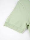 Light Green Sequin-Collar Short Sleeve Cardigan