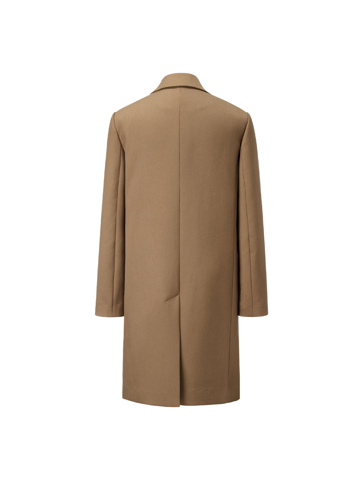 Brown Double-Breasted Notched-Lapel Trench Coat