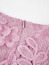 Lilac Floral Lace Midi Dress