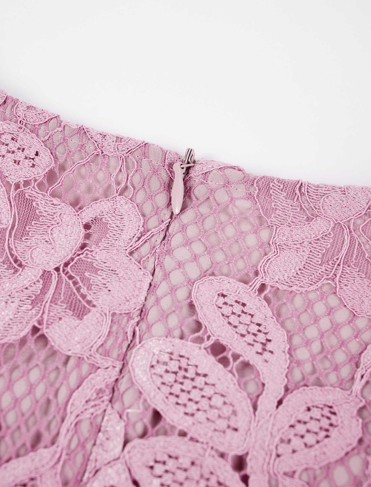 Lilac Floral Lace Midi Dress