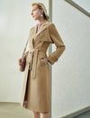 Collared Belted Relaxed Straight-Fit Trench Coat