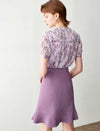 Short Sleeve Floral Chiffon Top