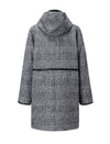 Plaid Wool-Blend Toggle Hooded Coat