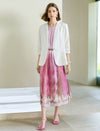 Solid Color Lightweight Collarless Blazer