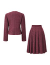 Burgundy Sequin Two‑Piece Set