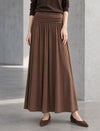 Ruched Waist Gathered A Line Maxi Skirt