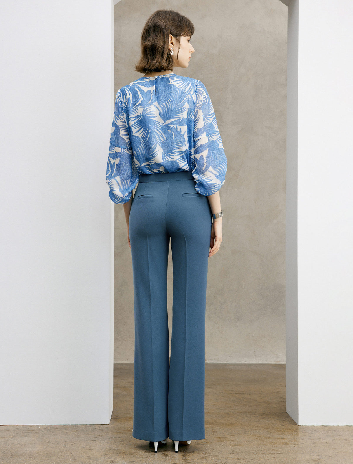 High‑Rise Flare Dress Pants