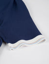 V-Neck Contrast Trim Short Sleeve Knit Cardigan