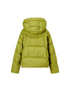 Hooded Drawstring Zip-Front Cropped Puffer Jacket