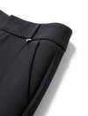 Black Slim Bootcut Close-Fit Ankle-Length Trousers