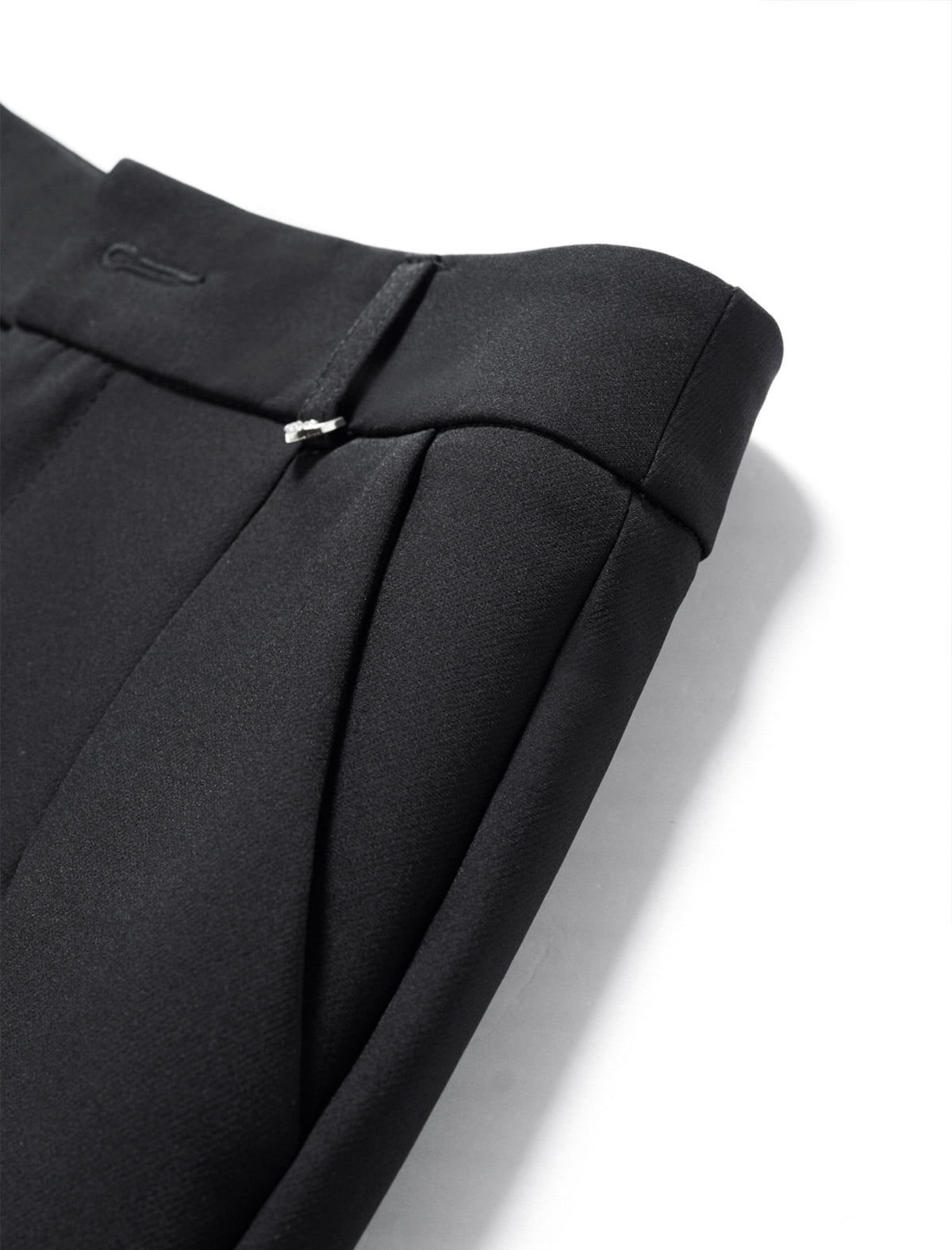 Black Slim Bootcut Close-Fit Ankle-Length Trousers