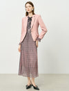 Single-Button Blazer with Notched Lapel
